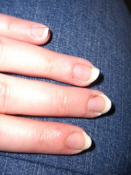 CIMG1544.JPG - Days later: I'm GLAD I took a picture of my fingernails, because I broke the longest one lifting something at Ikea yesterday.
