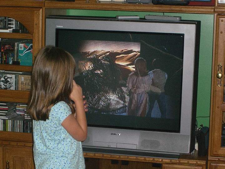 CIMG2101.jpg - This is Neva being completely mesmerized by "Xanadu." Lisa was so proud.