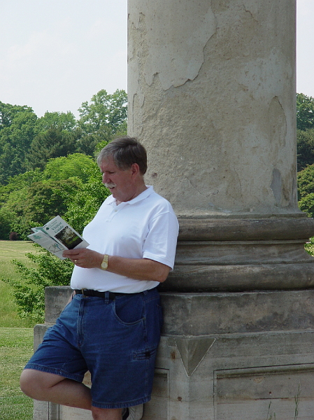 DSC01952.jpg - My dad at the Capitol Columns at the National Arboretum